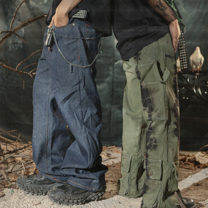 H1 baggy - Raw indigo blue  - Jeans Pants