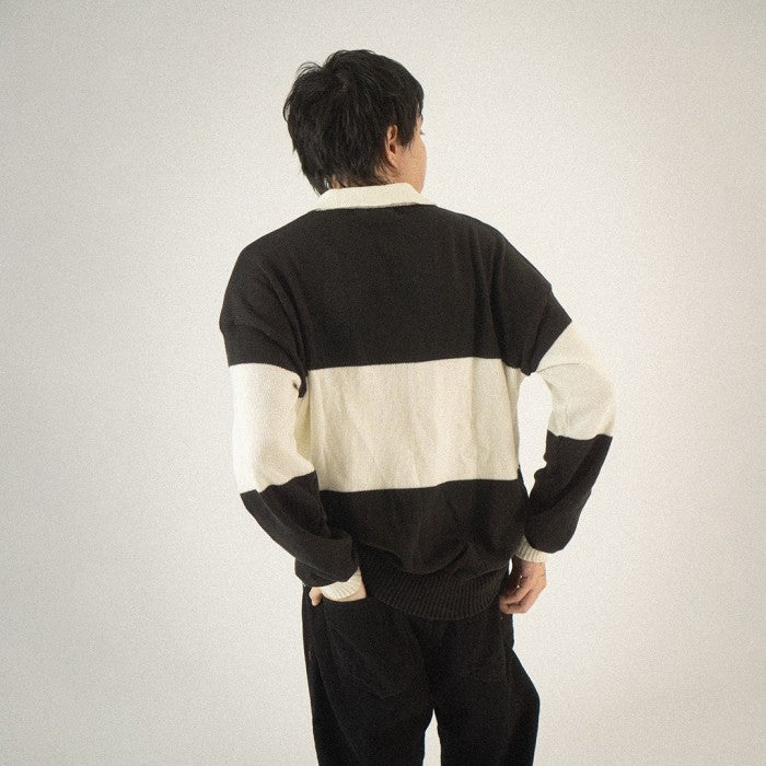 Knitwear DENIMITUP - Stripes black and white - Long Sleeve T-Shirt