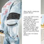 A1 Jacket Songket batik - Light blue splashes - Men Jacket