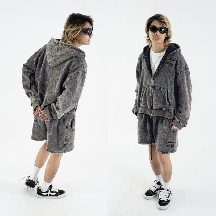 DENIMITUP Sweat Short - Snowish Black - Short Pants