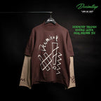 Denimitup trilogo double layer - Dual brown tee - Long Sleeve T-Shirt