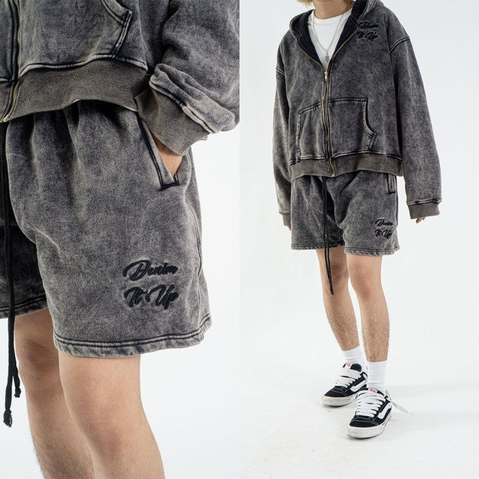 DENIMITUP Sweat Short - Snowish Black - Short Pants