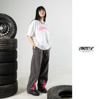 DENIMITUP H zigzag sweat pants - Sonic Grey - Long Pants