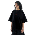 H Embroidered Denimitup Baby Terry - Black - T-Shirt