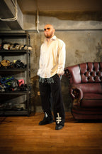 DENIMITUP Sweat Pants H ZigZag - Jet black - Long Pants