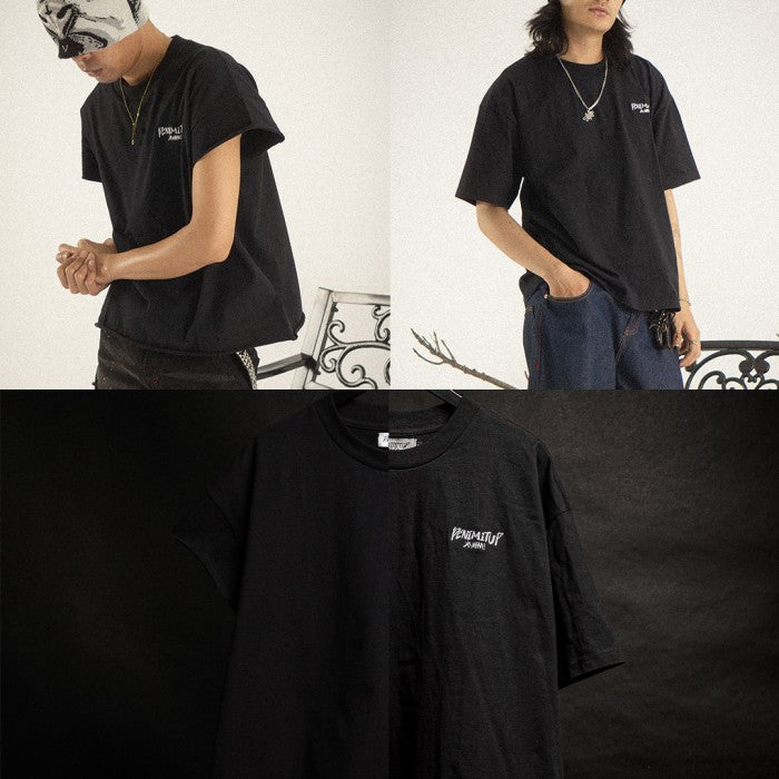 Denimitup embroidered - Black tee - T-Shirt