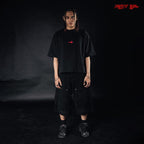H Embroidered Denimitup Baby Terry - Black - T-Shirt