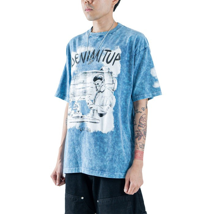 Denimitup I feel like Patron - Snowish ice blue tee - T-Shirt
