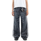 H1 Baggy Duo Stripes - Asphalt Grey - Jeans Pants