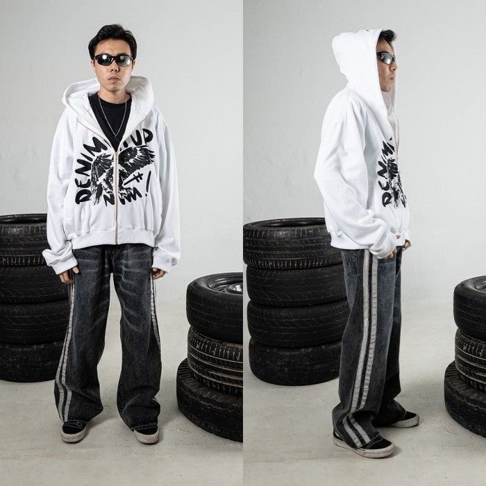 H1 Baggy Duo Stripes - Asphalt Grey - Jeans Pants
