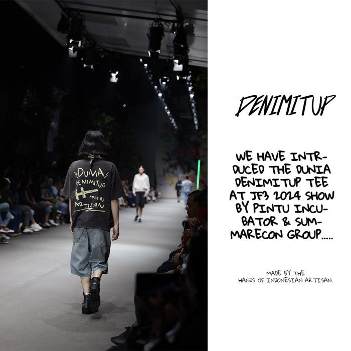 Dunia Denimitup! - Washed Artsy Black Tee - T-Shirt