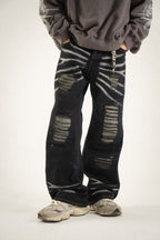 H1 baggy leather - Falcon black - Jeans Pants