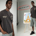 Dunia Denimitup! - Washed Artsy Black Tee - T-Shirt