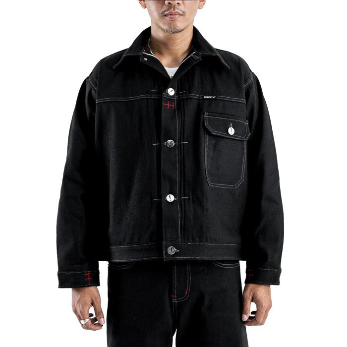 H1 Jacket Denimitup x Bhisma - Black selvedge raw - Jacket