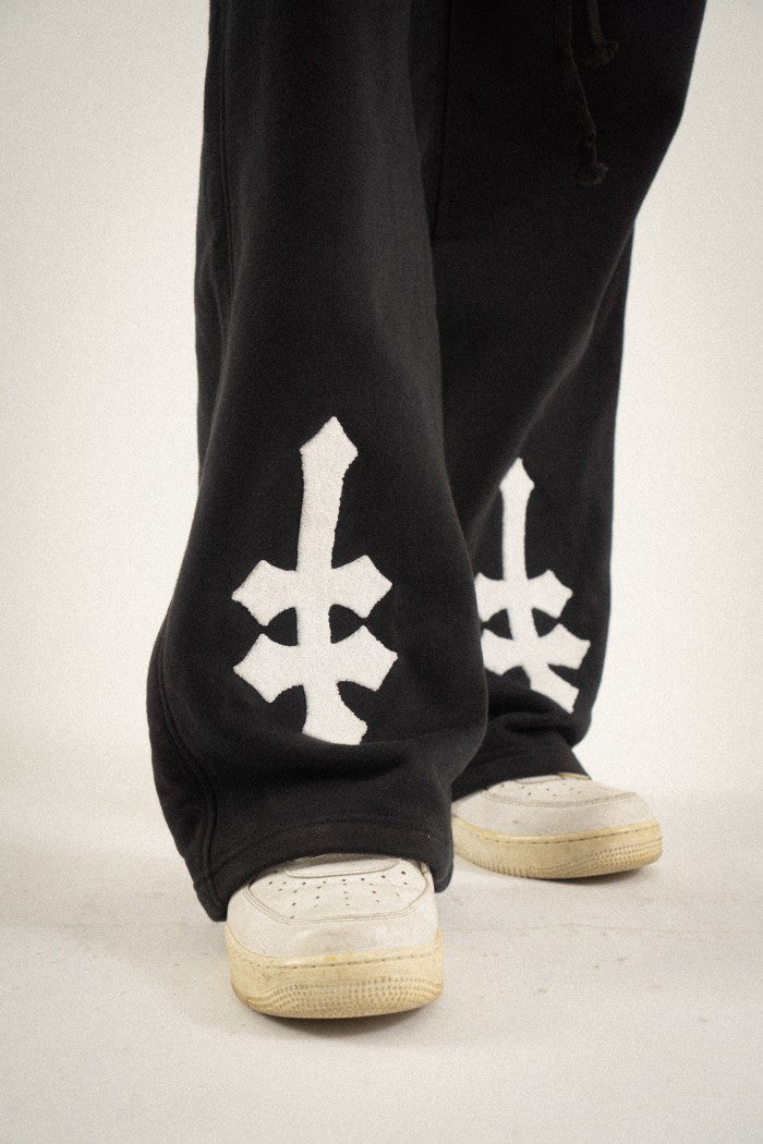 DENIMITUP Sweat Pants H ZigZag - Jet black - Long Pants