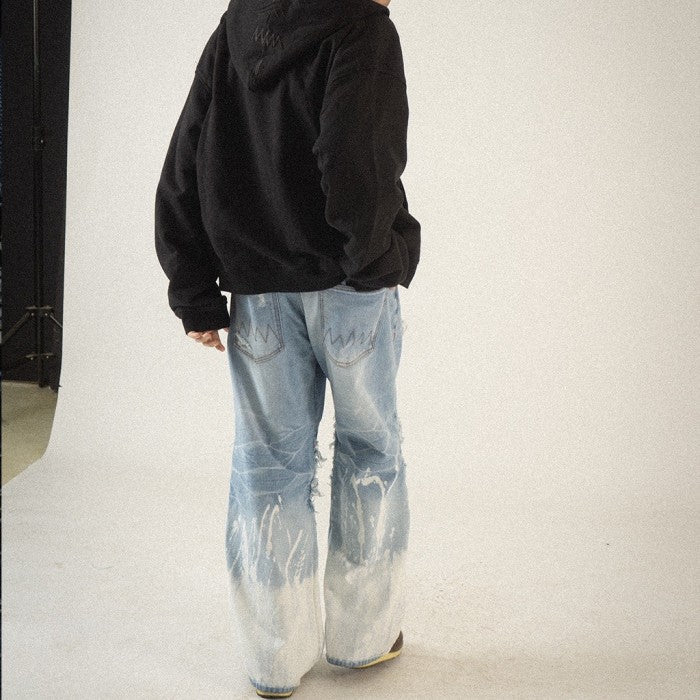 H1 baggy tri biker - Ice blue splash - Jeans Pants