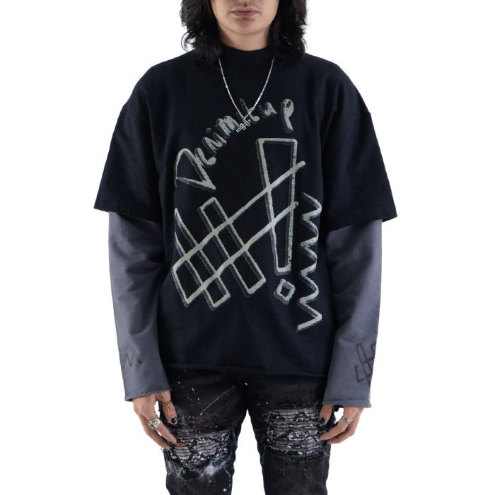Denimitup trilogo double layer - Dual black tee - Long Sleeve T-Shirt