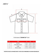 "DENIMITUP" embroidered work denim shirt - Chroma fusion