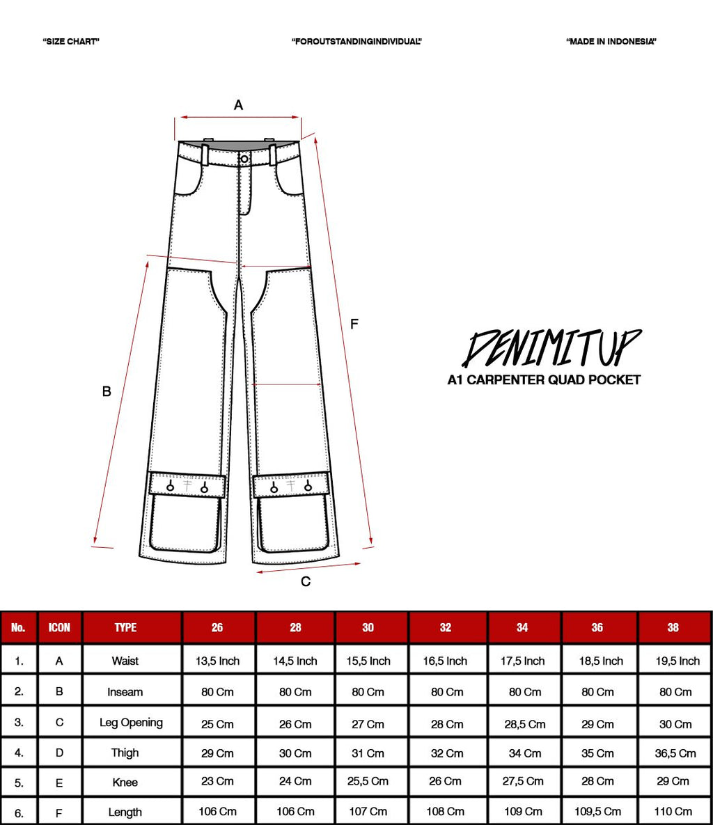 A1 Carpenter Quad Pocket - Snowish Desert Wash - Jeans Pants