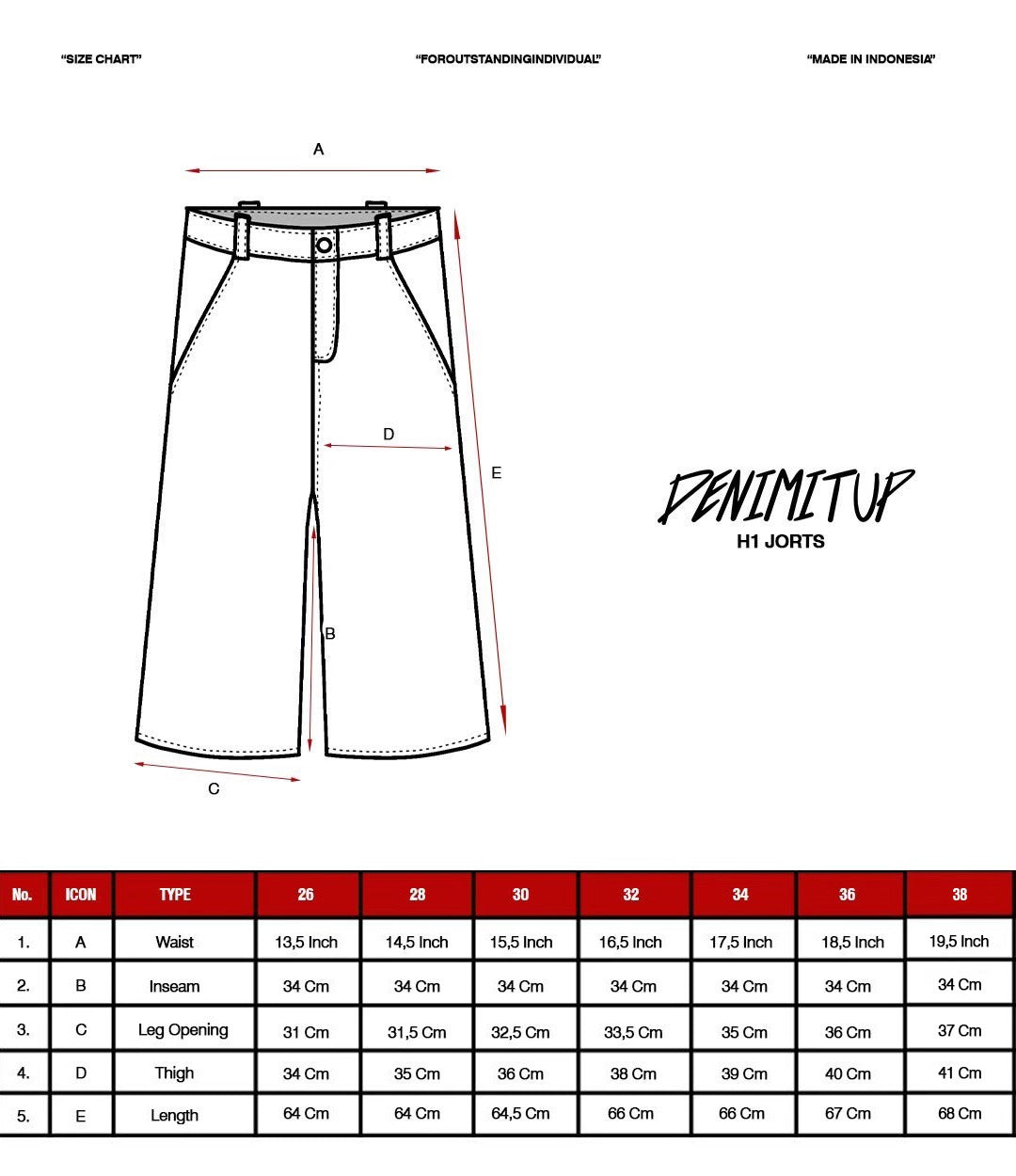 H1 jorts - Rusted bronze - Short Pants