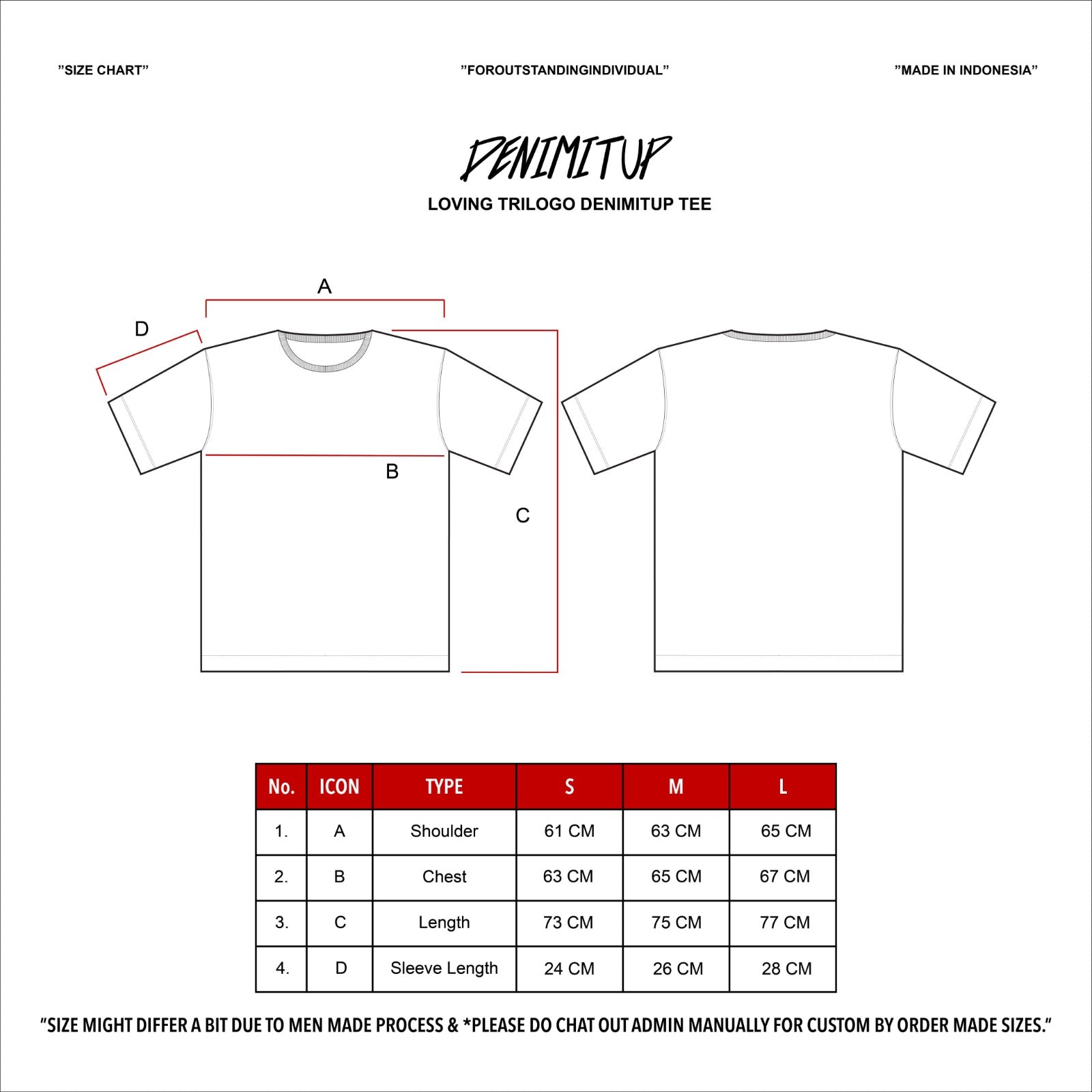 Loving Trilogo Denimitup - Black Tee - Tshirt