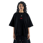 H Embroidered Denimitup Baby Terry - Black - T-Shirt