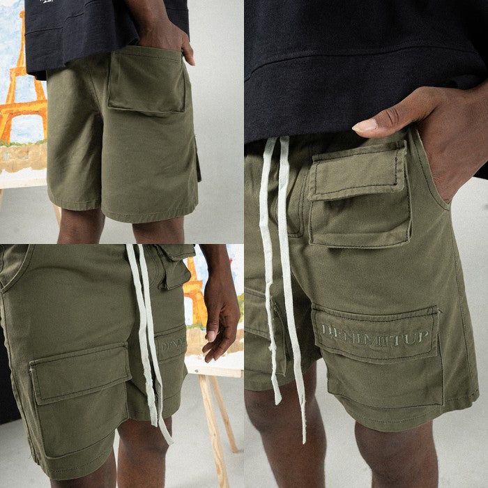 DENIMITUP canvas twill pants - Olive - Short Pants
