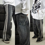 H1 Baggy Duo Stripes - Asphalt Grey - Jeans Pants
