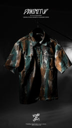 "DENIMITUP" embroidered work denim shirt - Chroma fusion