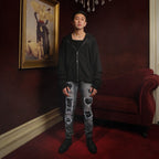 DENIMITUP trilogo zip hoodie - Black - Hoodie