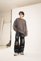 H1 baggy leather - Falcon black splatter - Jeans Pants