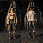 DENIMITUP Snowish Desert Beige Zip - Hoodie