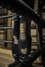 H1 baggy leather - Falcon black splatter - Jeans Pants