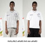 Dunia Denimitup! - Washed artsy White/White - T-Shirt
