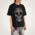 DENIMITUP trilogo skull warrior black tee - T-Shirt