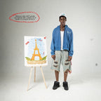 H1 Tri Songket Jorts - Parisian cream blue - Short Pants
