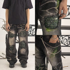 H1 Baggy Quad Viper - Burst of venom shadow grey - Jeans Pants