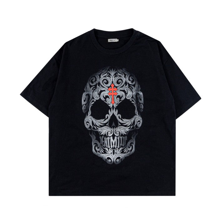 DENIMITUP trilogo skull warrior black tee - T-Shirt