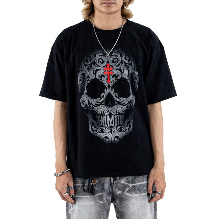 DENIMITUP trilogo skull warrior black tee - T-Shirt