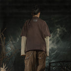 Denimitup trilogo double layer - Dual brown tee - Long Sleeve T-Shirt