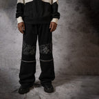H1 baggy biker batik zip - Black - Jeans Pants