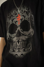 DENIMITUP trilogo skull warrior black tee - T-Shirt