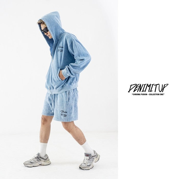 DENIMITUP washed - Chroma blue turkish - Hoodie