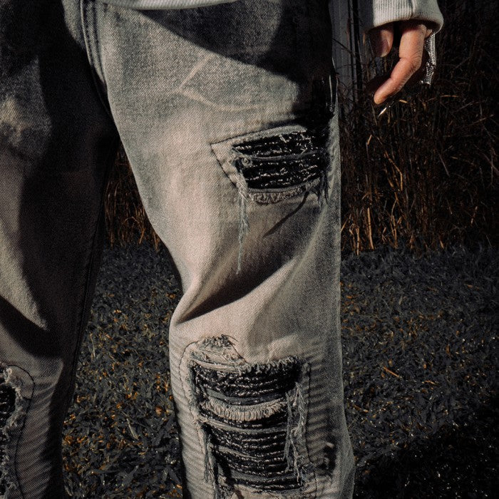H1 Baggy Songket - Iron Grey - Jeans Pants