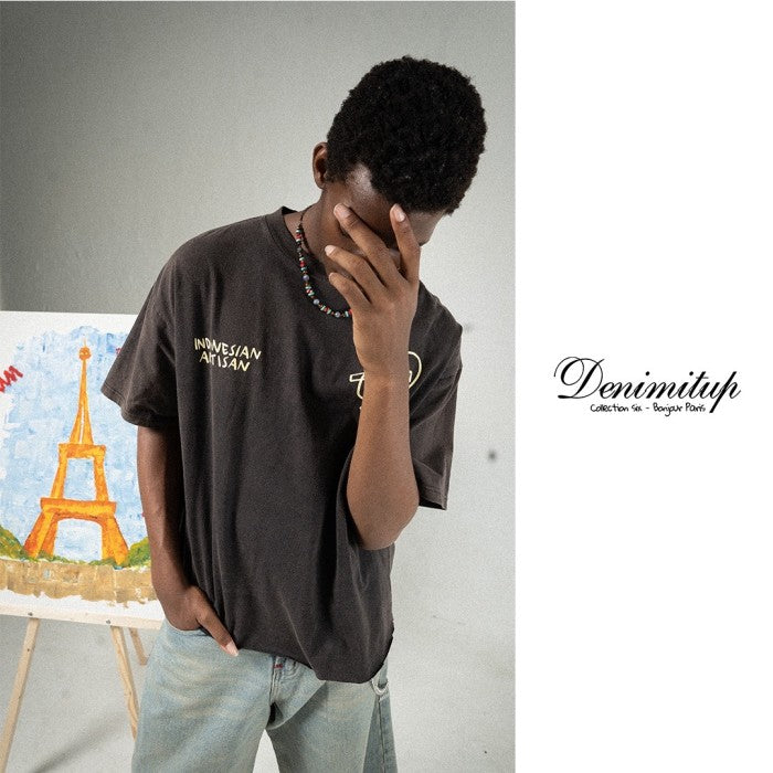 Dunia Denimitup! - Washed Artsy Black Tee - T-Shirt