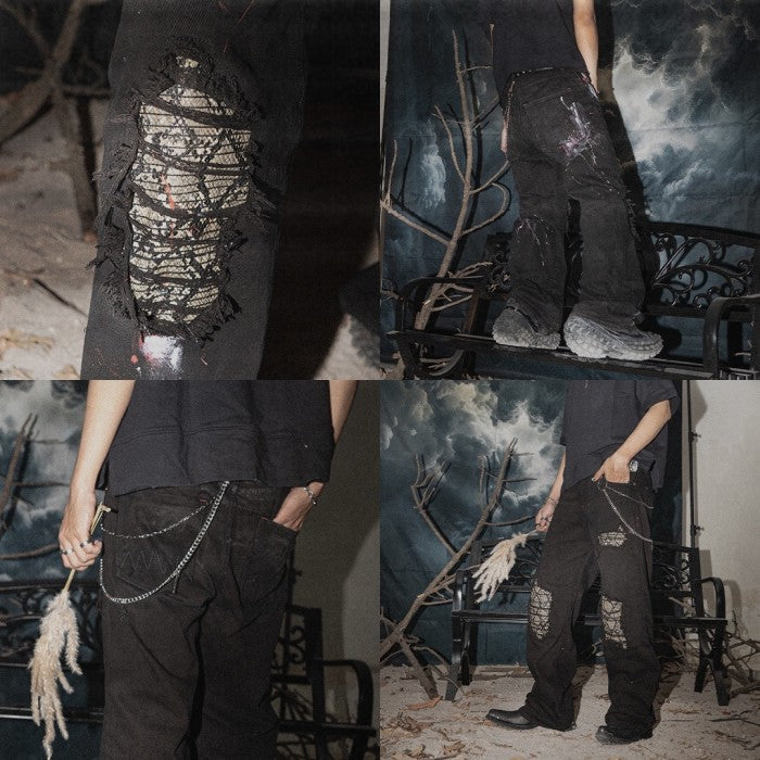 H1 Baggy Quad Viper - Burst of venom black - Jeans Pants