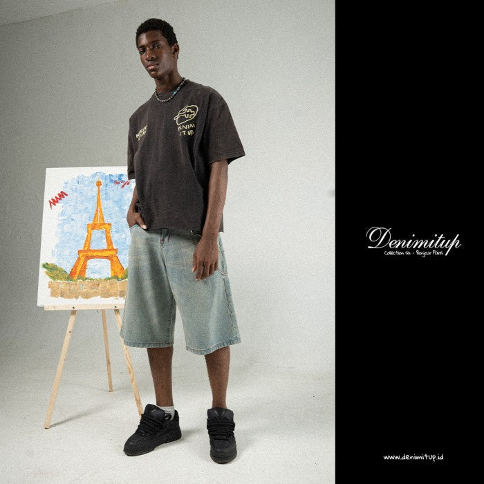H1 Jorts - Cream Blue - Short Pants