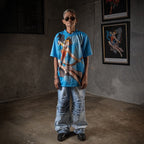 H1 baggy tri biker - Ice blue - Jeans Pants