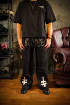 DENIMITUP Sweat Pants H ZigZag - Jet black - Long Pants