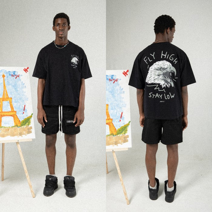 DENIMITUP canvas twill pants - Black - Short Pants